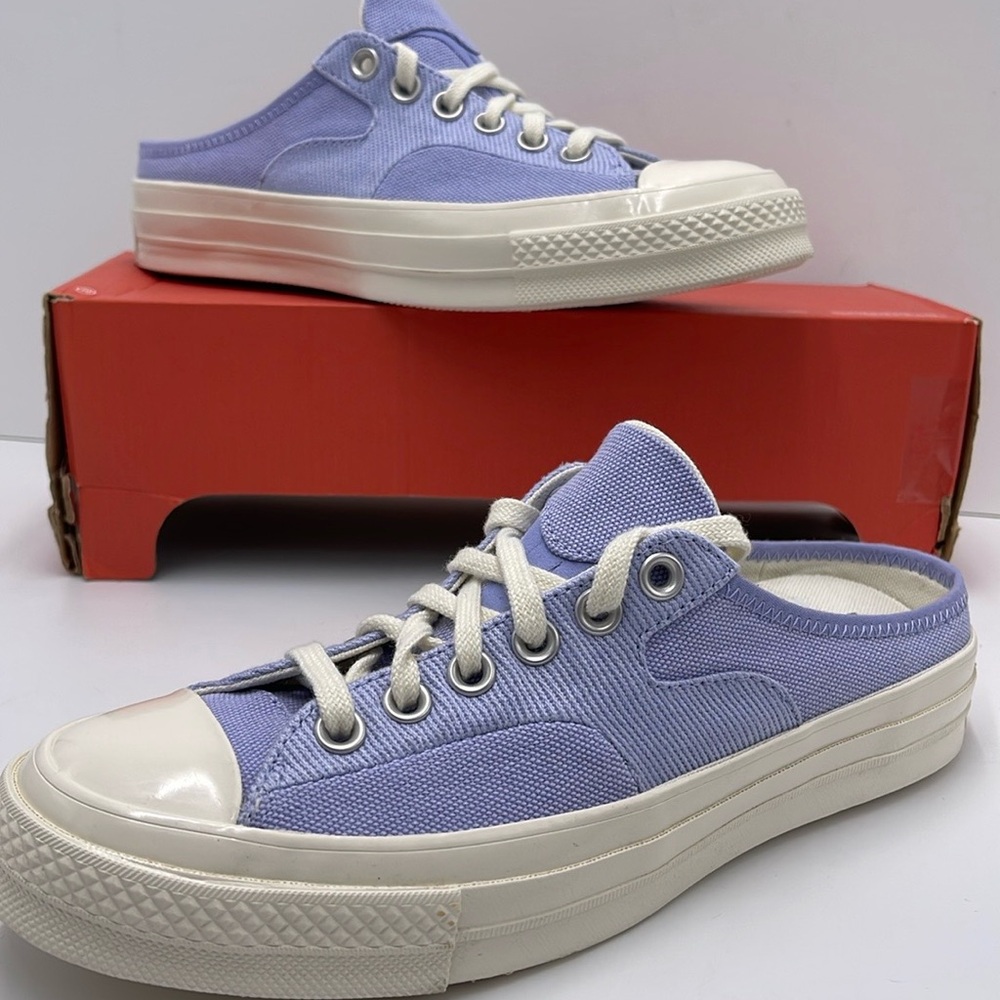 Converse Lavender and White Slip-On Sneakers